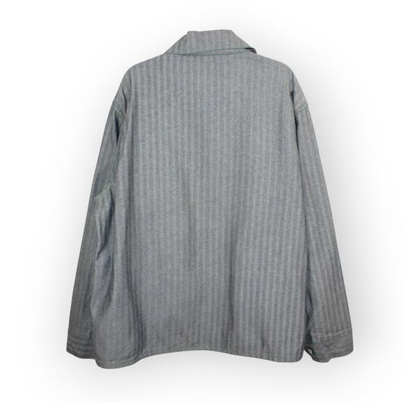 XL PointerBrand LCKing FisherStripe Chore Coat DrillDuckPocket GreenStitch USA - Picture 13 of 16